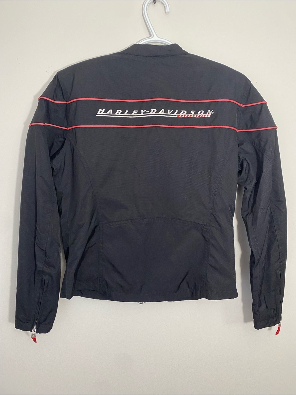 Harley-Davidson Black Bomber Jacket with Red Trim Small - Picture 4 of 13